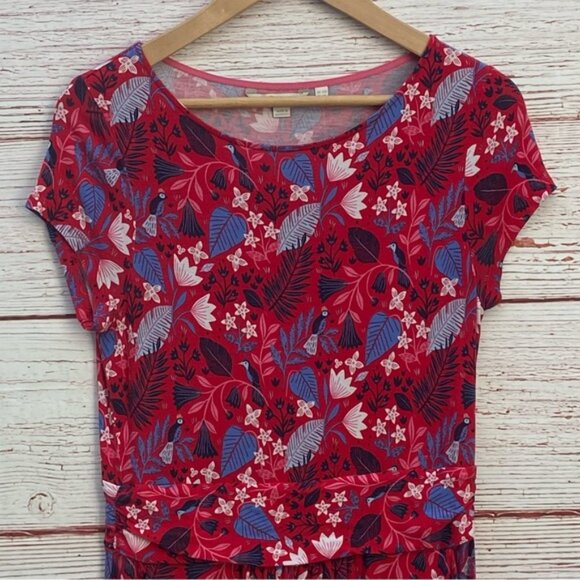 Boden Amelie Jersey Dress in Red Paradise Floral Sz 6 - Picture 6 of 13